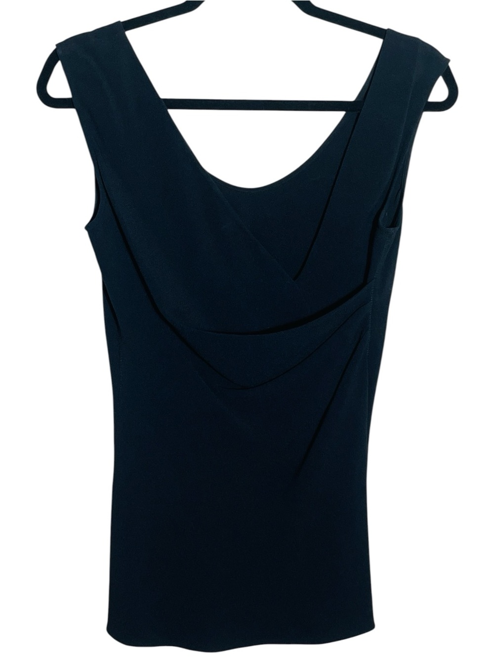 Cowl Back Tank Open Back Minimalist Quiet Luxury Theory Black P - Picture 3 of 8